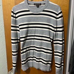 Michael Kors Women’s Sweater in Gray and Black Stripes